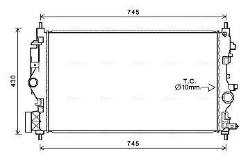 Радіатор, Система охолодження двигуна AVA COOLING OL2683