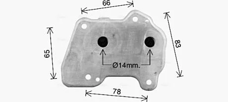 Радиатор масляный Opel Astra H 1,7CDTI 04>11 AVA AVA COOLING OL3740