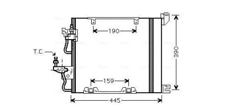 Радиатор кондиционера Opel Astra H 1,3CDTI 1,7CDTI 1,9CDTI, Zafira B 1,7CDTI 1,9CDTI AVA AVA COOLING OL5368D