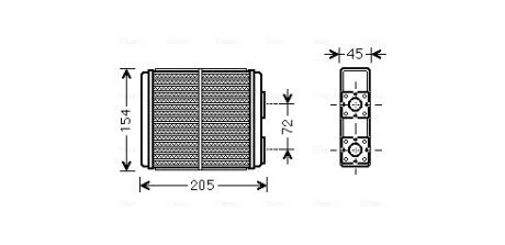 Теплообмінник, система опалення салону AVA COOLING OL6403