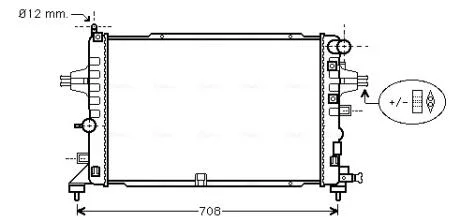 AVA OPEL Радіатор ASTRA H 2,2 04- AVA COOLING OLA2381