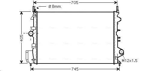 Радіатор охолодження VECTRA C/SIGNUM 18i 05-(вир-во AVA) AVA COOLING OLA2462 (фото 1)