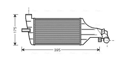 AVA OPEL Інтеркулер Astra G, Zafira A 2.0/2.2DTI AVA COOLING OLA4374