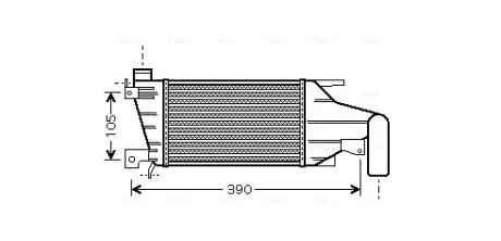AVA OPEL Інтеркулер Astra H 1.7CDTI 04- AVA COOLING OLA4417