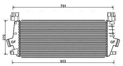 Охладитель наддувочного воздуха AVA COOLING OLA4549