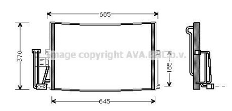 Радіатор кондиціонера AVA COOLING OLA5241