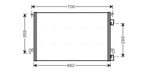 AVA OPEL Радіатор кондиціонера (конденсатор) Signum, Vectra C 1.9CDTi/2.2DTI 02-, Fiat Croma AVA COOLING OLA5397 (фото 1)