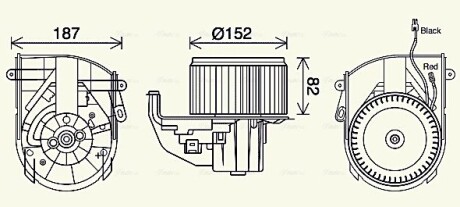 Вентилятор салону AVA COOLING PE8414