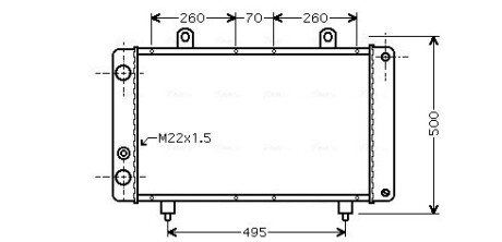 AVA CITROEN Радіатор охолодження двиг. C25 2.5 D 81-, FIAT, PEUGEOT AVA COOLING PEA2319