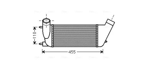 AVA CITROEN Інтеркулер C8, Jumpy, Fiat Scudo, Ulysse, Lancia, Peugeot 807 2.0HDI 06- AVA COOLING PEA4347