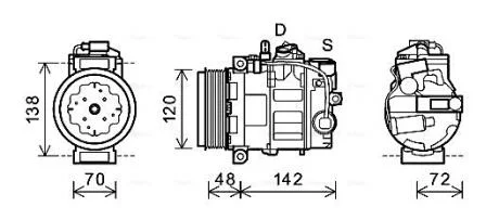 Компресор кондицiонера AVA COOLING PRAK064