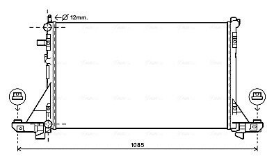 Радиатор охлаждения двигателя Opel Movano (10-)/Renault Master (10-)/Nissan NV40 AVA COOLING RT2561