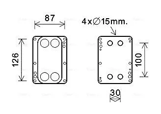 Радіатор масляний Nissan/Opel/Renault (вир-во AVA) AVA COOLING RT3631