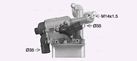 Радіатор масляний Nissan/Opel/Renault в зборі (вир-во AVA) AVA COOLING RT3631H