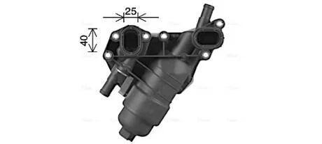 Радіатор масляний Nissan/Opel/Renault в зборі (вир-во AVA) AVA COOLING RT3638H