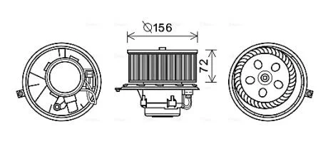 Вентилятор салону AVA COOLING RT8581