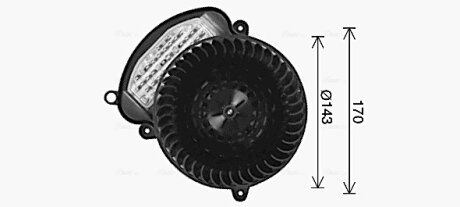 AVA RENAULT Вентилятор салона ESPACE V 1.6-2.0 15-, GRAND SCENIC IV 16-, KADJAR 15- AVA COOLING RT8677