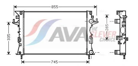 Радиатор охлаждения двигателя Renault Laguna II 1,6-2,0i 1,9d 01>07 AVA AVA COOLING RTA2290