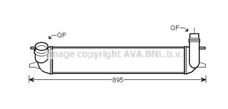 Интеркулер RENAULT LAGUNA (2008) 2.0 DCI (AVA) AVA COOLING RTA4462 (фото 1)
