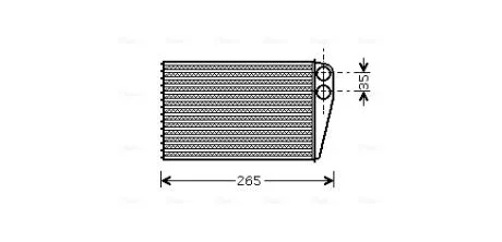 Радиатор отопителя салона Renault Megane II Scenic II 02>07 AVA AVA COOLING RTA6354