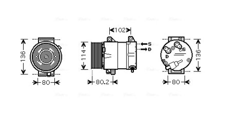 AVA RENAULT Компресор кондиціонера ESPACE IV AVA COOLING RTAK381