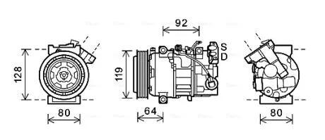 Компресор RENAULT MEGANE 2.0i/SCENIC 1.9DCi (AVA) AVA COOLING RTAK492