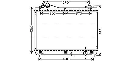 Радіатор, Система охолодження двигуна CLEVER FIT AVA COOLING SZ2103 (фото 1)