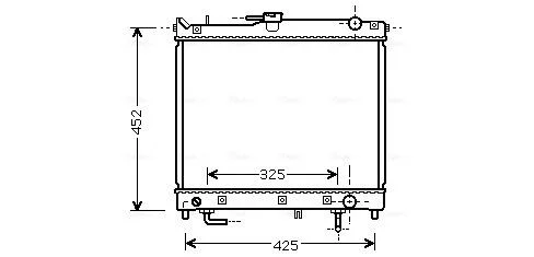 Радиатор, Система охлаждения двигателя AVA COOLING SZ2109 (фото 1)