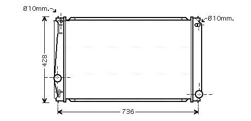 Радиатор охлаждения двигателя Toyota Rav4 2,0i 2,5i 08>12, 12> AT AC+/- AVA AVA COOLING TO2419 (фото 1)