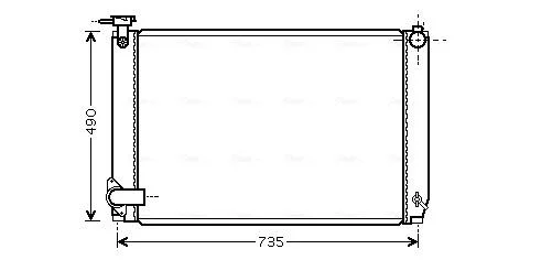 AVA LEXUS Радіатор системи охолодження двигуна RX 400h 05- AVA COOLING TO2462 (фото 1)