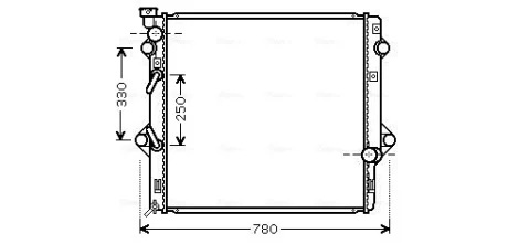 Радіатор охолодження двигуна Lexus GX (10-) 4.6VVTi AVA AVA COOLING TO2641