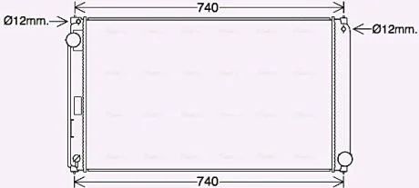 AVA TOYOTA Радіатор системи охолодження двигуна RAV 4 IV 2.0 12-, LEXUS AVA COOLING TO2748