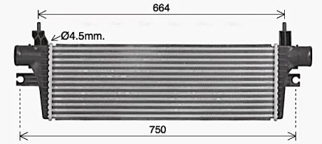 Інтеркулер TOYOTA HILUX MK VIII (2015) (вир-во AVA) AVA COOLING TO4774