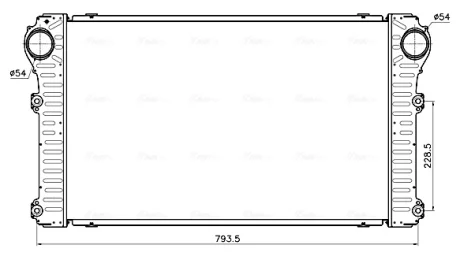 AVA TOYOTA Інтеркулер RAV 4 III 2.0, 2.2 05-, RAV 4 IV 2.0, 2.2 12- AVA COOLING TO4794