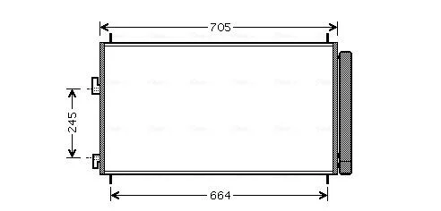 Радиатор кондиционера Toyota Rav4 2,0i 08> 2,4i 05>02/11 MT CVT AVA AVA COOLING TO5410D (фото 1)