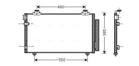 AVA TOYOTA Радіатор кондиціонера (конденсатор) COROLLA 1.6, 1.8, 2.0 04- AVA COOLING TO5481D (фото 1)