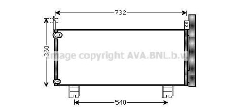 Радіатор кондиціонера AVA COOLING TO5660D