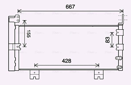 Радіатор кондиціонера AVA COOLING TO5728D