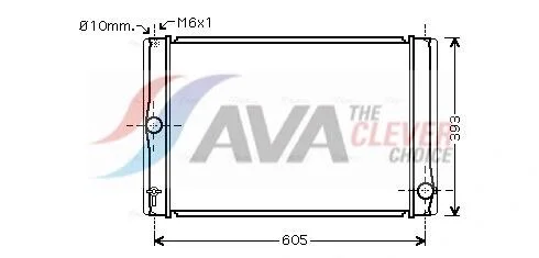 AVA TOYOTA Радіатор системи охолодження двигуна Auris, Corolla 1.4 D-4D 07- AVA COOLING TOA2400 (фото 1)