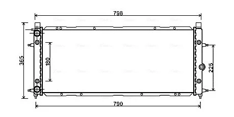 AVA VW Радіатор системи охолодження двигуна TRANSPORTER T4 90- AVA COOLING VN2094