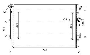 Радиатор охлаждения двигателя VW Tiguan (07-) MT/AT AVA AVA COOLING VN2362