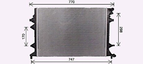Радиатор, Система охлаждения двигателя AVA COOLING VN2415