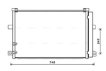 AVA VW Радіатор кондиціонера (конденсатор) з осушувачем AMAROK 2.0, 3.0 10- AVA COOLING VN5369D