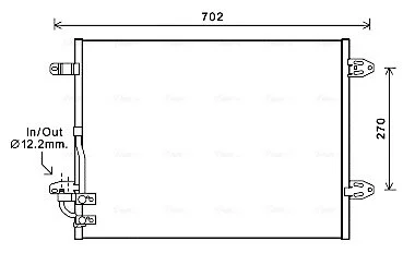 AVA Конденсатор, кондиціонер VW PASSAT (2005) 1.6 AVA COOLING VNA5323