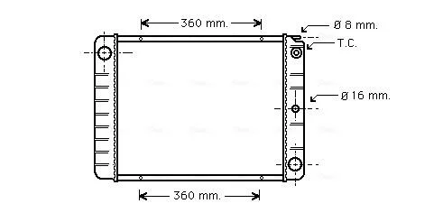AVA VOLVO Радіатор охолодження двиг. 240, 740, 940 AVA COOLING VO2027 (фото 1)