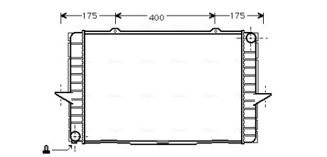 AVA VOLVO Радіатор системи охолодження двигуна C70 I 98-, S70 97- AVA COOLING VO2063