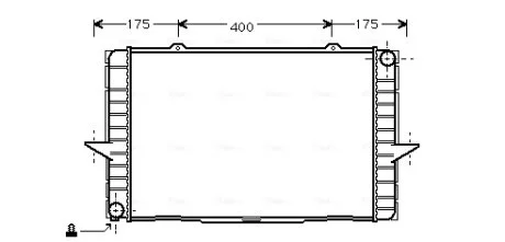 AVA VOLVO Радіатор системи охолодження двигуна C70 I 98-, S70 97- AVA COOLING VO2063