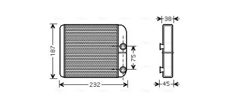 AVA VOLVO Радіатор опалення S40 I, V40 AVA COOLING VO6129