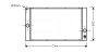 AVA VOLVO Радіатор системи охолодження двигуна C30/70 II, S40 II, V50 2.0/2.5 04- AVA COOLING VOA2141 (фото 1)