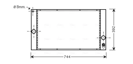 AVA VOLVO Радіатор системи охолодження двигуна C30/70 II, S40 II, V50 2.0/2.5 04- AVA COOLING VOA2141